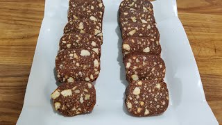 Шоколадная колбаска с орехами Chocolate sausage [upl. by Tunnell]