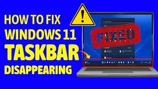 How to fix windows 11 taskbar disappearing or stuttering [upl. by Fernald]