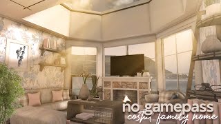 No Gamepass Coastal Family Home  Roblox  Bloxburg House build  Speedbuild [upl. by Weitman]