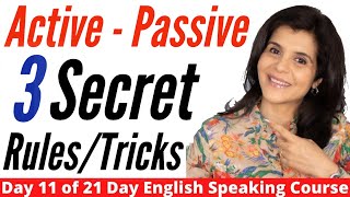 Active and Passive Voice Tricks  3 Secret Rules  Active Voice and Passive Voice in English Grammar [upl. by Bohner704]