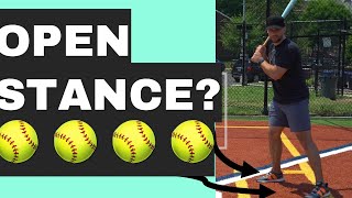 Softball Pitching Tips Hitters with an Open Stance [upl. by Anidan]