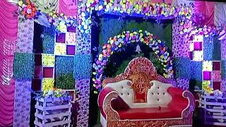 wedding stage decoration shortvideo weddind samir flower decoration [upl. by Atem]