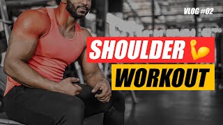 SHOULDER MUSCLES හදාගන්න GYM workout එකක්  💪Vlog 02 [upl. by Acirre510]