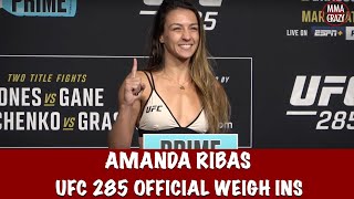 UFC 285 Official Weigh ins Amanda Ribas [upl. by Kenweigh]