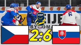 ČESKO vs SLOVENSKO  26  Mistrovství světa juniorů U20 2024  SESTŘIH [upl. by Harahs]