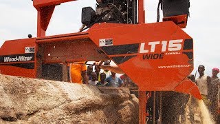 WoodMizer Sawmills in Action in Mbandaka DRC [upl. by Natsirt]