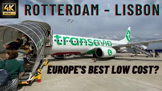 Transavia REVIEW  Better than KLM  Rotterdam  Lisbon  Boeing 737800 [upl. by Sum]