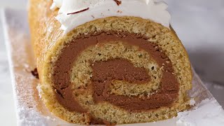 Banana Bread Chocolate Cheesecake Swiss Roll [upl. by Orpheus]