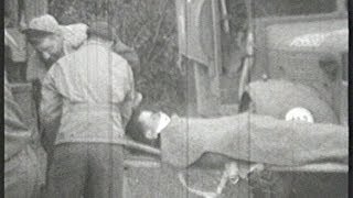 World War Two Archive Footage Ambulance working hard at station 109 Podington Bedfordshire UK [upl. by Hayyim]