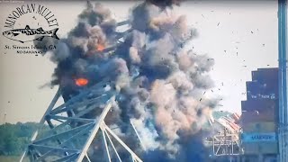 Live Watching Minorcan Mullet in Baltimore  Dali Bridge Detonation [upl. by Elka746]