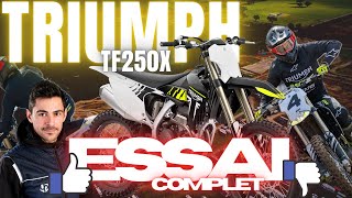 La motocross la  puissante du marché  Test Triumph MX TF250X [upl. by Olgnaed]