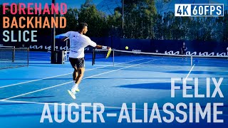 Felix AugerAliassime Intense Practice 4K 60fps [upl. by Lemmy]