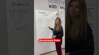 Discriminant rules math algebra iteachalgebra mathematics [upl. by Anastasie]