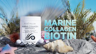 Marine Collagen Biotin Powder  Vitamin C Vitamin D3 Vitamin B6  Keratin  Niacin  Codeage [upl. by Carew]