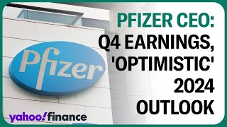 Pfizer CEO doubles down on 2024 guidance talks Seagen buy [upl. by Felten15]