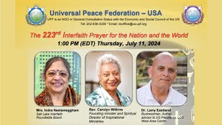 223rd Interfaith Prayer for the Nation and the World [upl. by Terrill]