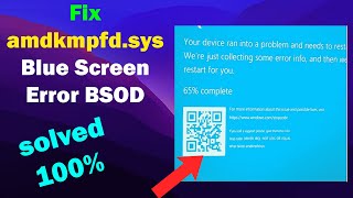 HOW TO Fix amdkmpfdsys BSOD Blue Screen Error in Windows 10 or 11 [upl. by Rita]