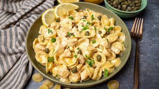 Creamy Chicken Piccata Pasta [upl. by Ecirtra64]