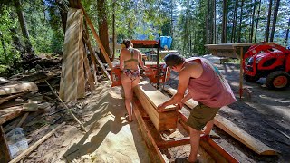 She Took Over His Saw Mill  Milling Beetle Kill Ponderosa Pine For A Feature Wall [upl. by Jansson340]