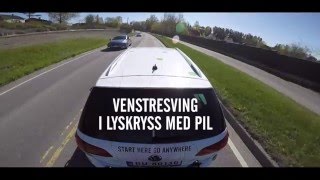 WrightTV Venstresving i lyskryss med pil [upl. by Rasia]