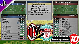 Winning Eleven 10 Ac Milan vs Liverpool Konami Cup [upl. by Ileane]