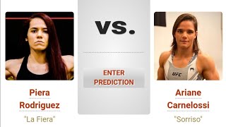 Piera Rodriguez VS Ariane Carnelossi  UFC Fight Night Preview amp Picks  Pinoy Silent Picks [upl. by Yluj]