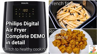 How to use an Air Fryer  Philips Air Fryer Review  Air Fryer Recipes  French Fries  Potato Roast [upl. by Cherida]