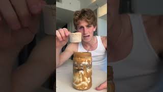 Peanut Butter Hack 🥜 peanutbutter overnightoats [upl. by Rickart]