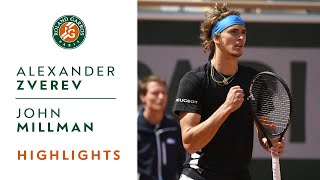 Alexander Zverev vs John Millman  Round 1 Highlights  RolandGarros 2019 [upl. by Atul]