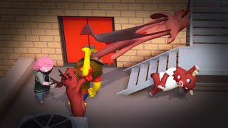 Big Guys Attack  Gang Beasts 4 [upl. by Nerw]