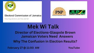 Director of Elections the Jamaican Voters need Answers about the ELECTION RESULTS of 2024 [upl. by Ayatan]