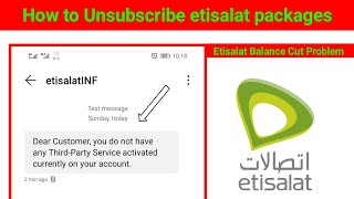 How to Unsubscribe etisalat packages  How to Cancel Etisalat Subscription [upl. by Ysnap]