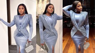 How To Cut and Sew bodycon drape dress by Veekee James [upl. by Norvin]