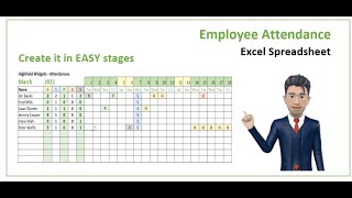 Create your own Employee Attendance Template using Excel 365 [upl. by Otrebide483]