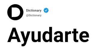 Ayudarte Meaning In English [upl. by Colon]