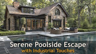 Poolside Lounge Paradise Harmonizing Nature and Industrial Design [upl. by Aiciled]