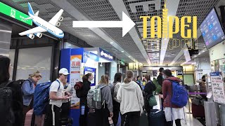 Full Trip Taiwan Taoyuan Airport to Downtown Taipei Immigration SIM Cards ATM Usage amp Train Ride [upl. by Amoreta]