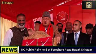 NC Party on Saturday held a public rally at Foreshore road Habak in Srinagar [upl. by Nnylyar338]