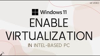 Check and enable Virtualization in Windows 11 [upl. by Sanbo559]