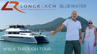 WALK THROUGH TOUR with OWNERS Longreach 1900 Bluewater Power Catamaran [upl. by Aveline]