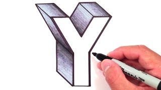 How to Draw the Letter Y in 3D [upl. by Nahc235]