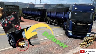 SCANIA R500 COM DIFUSOR DE SCAPAMENTO SERA QUE RONCARODOTREM CAÃ‡AMBAMAPA SUL PARANÃ 142 ETS2 [upl. by Anaugahs]