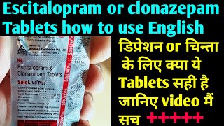 Sololive plus tablets Escitalopram amp clonazepam tablets uses or side effects in hindi [upl. by Elitnahc814]