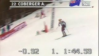 Annelise Coberger wins slalom Hinterstoder 1992 [upl. by Ahmar]