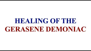 the healing of the Gerasene demoniac  Luke 8 26  39  Luke 8 26  39 NRSV [upl. by Vocaay]