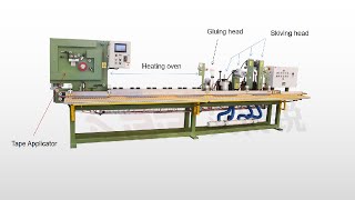 Skiving Machine for Sanding Belt Joint Processing 4 scuffing unit glue coating tape applicator [upl. by Lizbeth954]