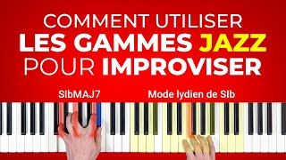 Comment utiliser les gammes jazz pour improviser en piano jazz [upl. by Nnyleahs]