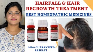 Hairfall and Hair Regrowth Treatment  Hairfall Control Best Homeopathic medicines [upl. by Corson]