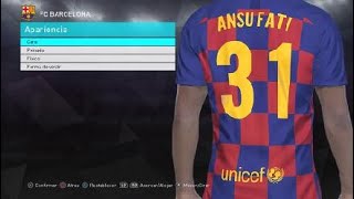 Como crear a ANSU FATI en PES 2018 [upl. by Lovell675]