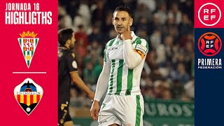 Resumen PrimeraFederación  Córdoba CF 20 CD Castellón  Jornada 16 Grupo 2 [upl. by Oakleil]